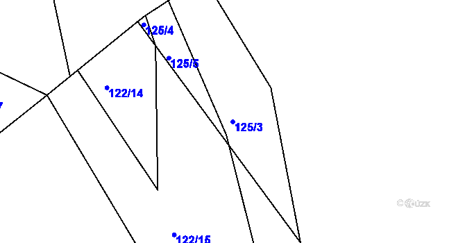 Parcela st. 125/3 v KÚ Kobylnice nad Svratkou, Katastrální mapa