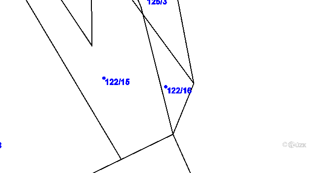 Parcela st. 122/16 v KÚ Kobylnice nad Svratkou, Katastrální mapa