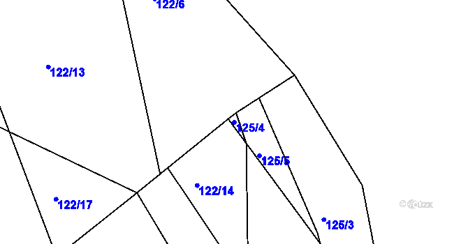 Parcela st. 125/4 v KÚ Kobylnice nad Svratkou, Katastrální mapa