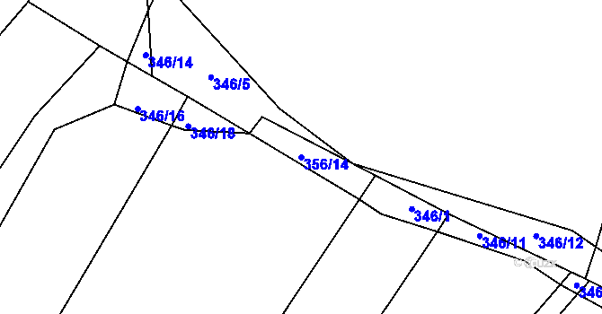 Parcela st. 356/14 v KÚ Koroužné, Katastrální mapa