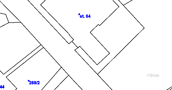 Parcela st. 64 v KÚ Sedlec u Obrnic, Katastrální mapa