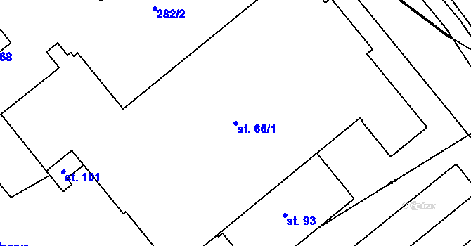 Parcela st. 66/1 v KÚ Sedlec u Obrnic, Katastrální mapa