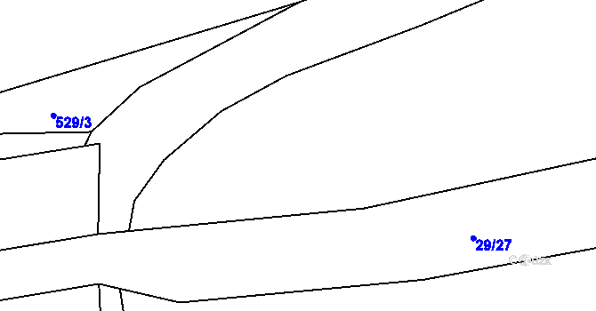 Parcela st. 45/1 v KÚ Sedlec u Obrnic, Katastrální mapa