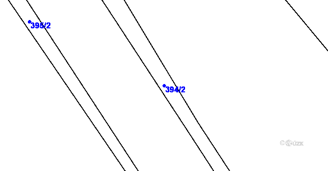 Parcela st. 394/2 v KÚ Sedlec u Obrnic, Katastrální mapa