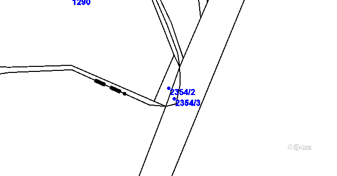 Parcela st. 2354/2 v KÚ Koruna, Katastrální mapa