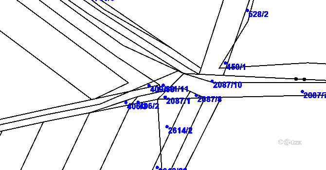 Parcela st. 411/11 v KÚ Blišice, Katastrální mapa