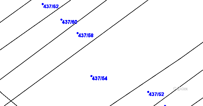 Parcela st. 437/56 v KÚ Blišice, Katastrální mapa