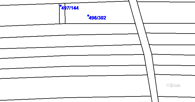 Parcela st. 496/19 v KÚ Blišice, Katastrální mapa