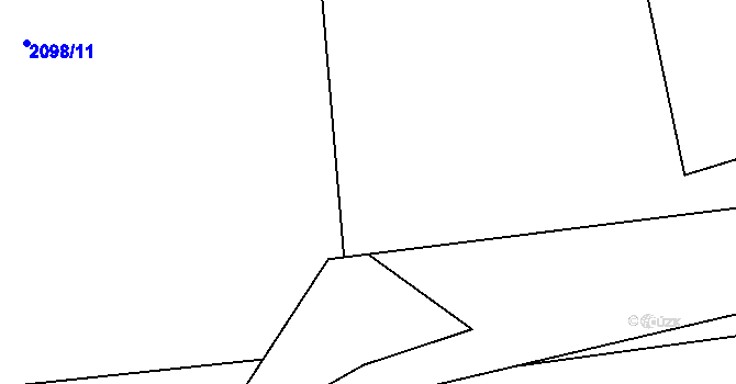 Parcela st. 2098/2 v KÚ Koryčany, Katastrální mapa