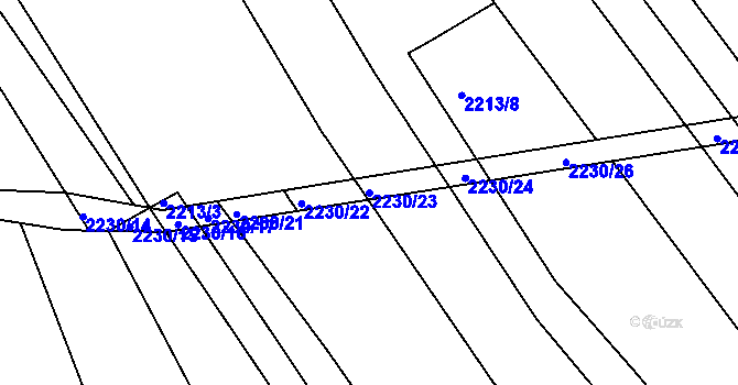 Parcela st. 2230/23 v KÚ Koryčany, Katastrální mapa