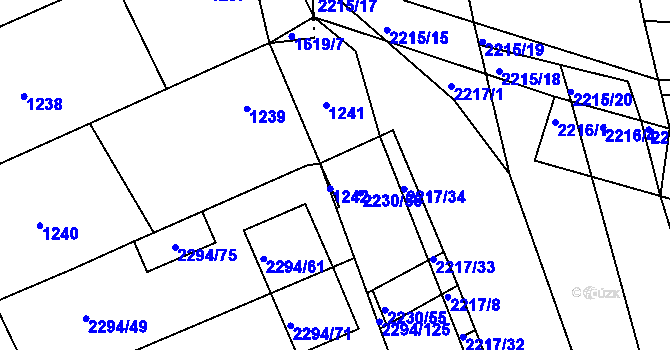 Parcela st. 2230/57 v KÚ Koryčany, Katastrální mapa