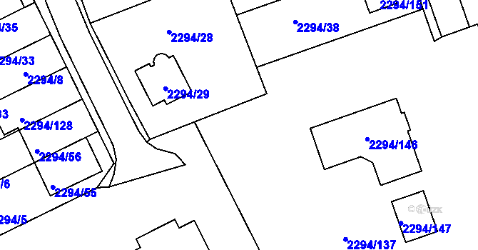 Parcela st. 2294/2 v KÚ Koryčany, Katastrální mapa