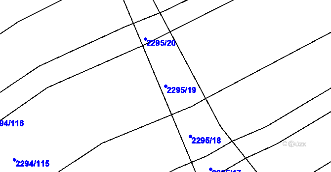 Parcela st. 2295/19 v KÚ Koryčany, Katastrální mapa