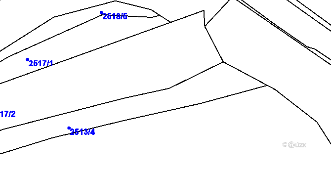 Parcela st. 2513/3 v KÚ Koryčany, Katastrální mapa