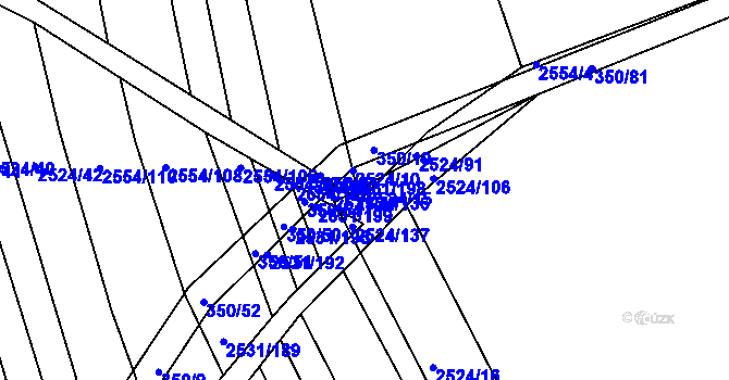 Parcela st. 2524/15 v KÚ Koryčany, Katastrální mapa