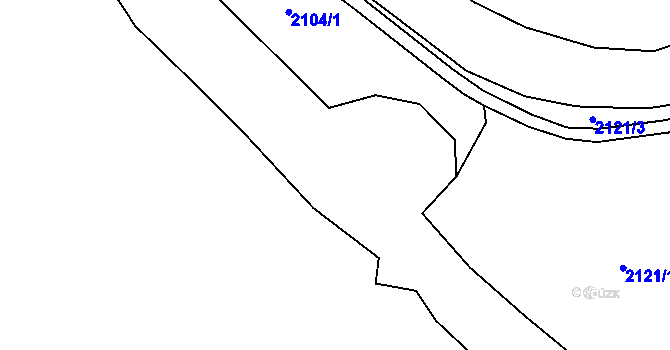 Parcela st. 2119/1 v KÚ Koryčany, Katastrální mapa