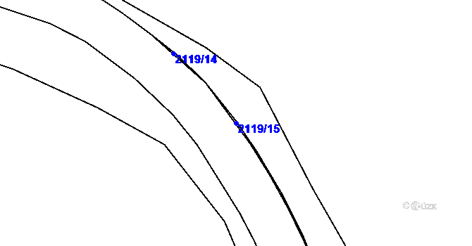 Parcela st. 2119/15 v KÚ Koryčany, Katastrální mapa