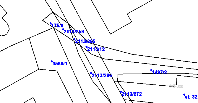 Parcela st. 2113/273 v KÚ Korytná, Katastrální mapa