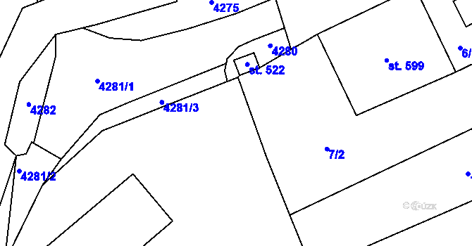 Parcela st. 3395/84 v KÚ Korytná, Katastrální mapa
