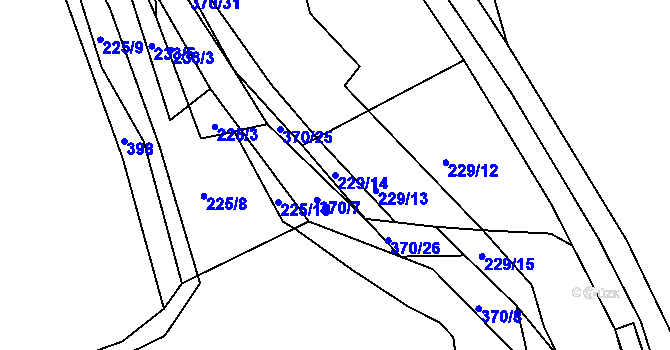 Parcela st. 229/14 v KÚ Chotouchov, Katastrální mapa