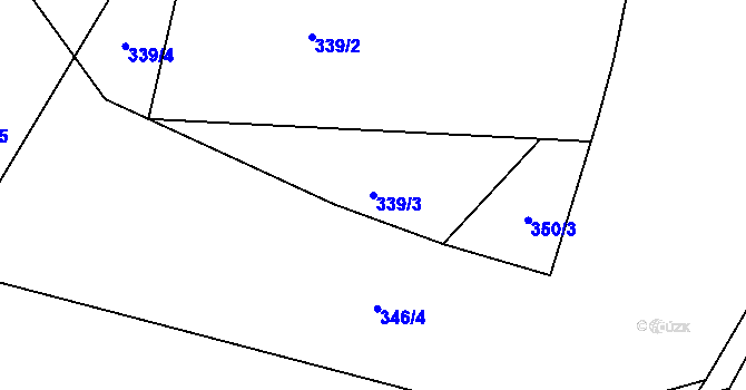 Parcela st. 339/3 v KÚ Polubný, Katastrální mapa