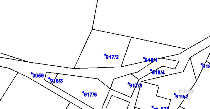 Parcela st. 917/2 v KÚ Polubný, Katastrální mapa
