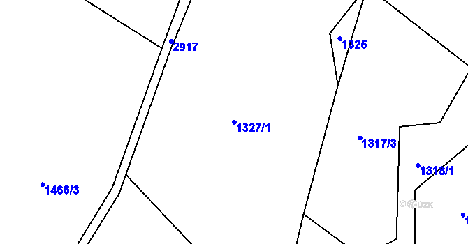 Parcela st. 1327/1 v KÚ Polubný, Katastrální mapa