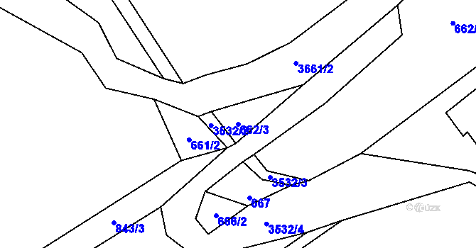 Parcela st. 662/3 v KÚ Příchovice u Kořenova, Katastrální mapa