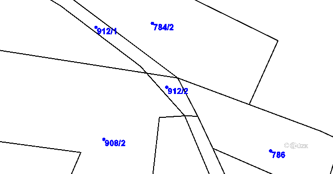Parcela st. 912/2 v KÚ Příchovice u Kořenova, Katastrální mapa