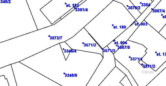 Parcela st. 3571/2 v KÚ Příchovice u Kořenova, Katastrální mapa