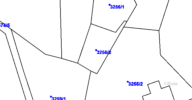 Parcela st. 3256/2 v KÚ Příchovice u Kořenova, Katastrální mapa