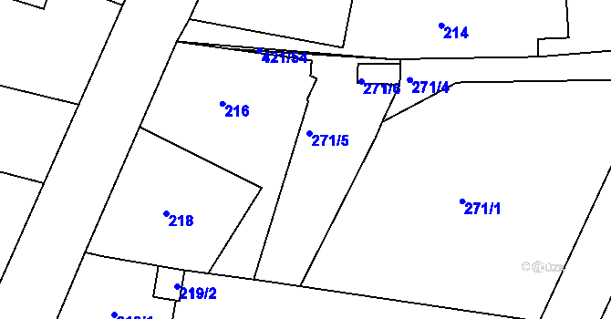 Parcela st. 217 v KÚ Kosice, Katastrální mapa