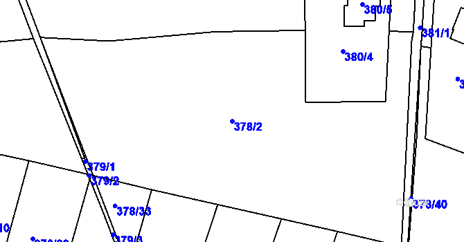 Parcela st. 378/2 v KÚ Kosice, Katastrální mapa