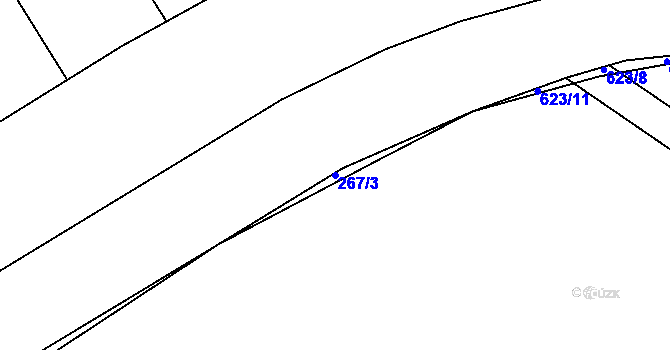 Parcela st. 267/3 v KÚ Kosice, Katastrální mapa
