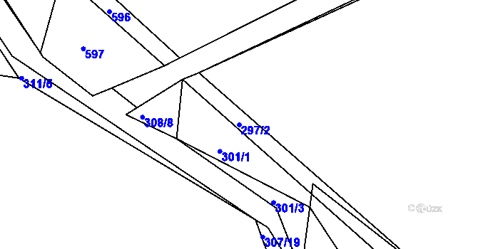 Parcela st. 297/2 v KÚ Kosice, Katastrální mapa