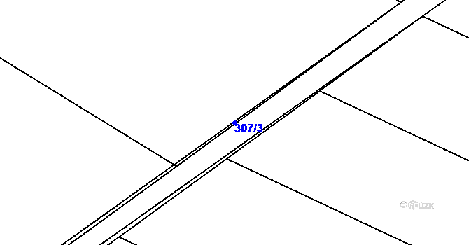 Parcela st. 307/3 v KÚ Kosice, Katastrální mapa