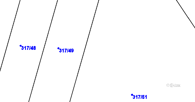 Parcela st. 317/50 v KÚ Kosice, Katastrální mapa