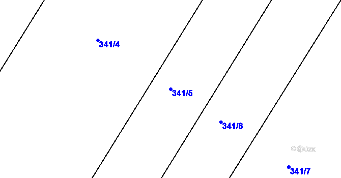 Parcela st. 341/5 v KÚ Kosice, Katastrální mapa