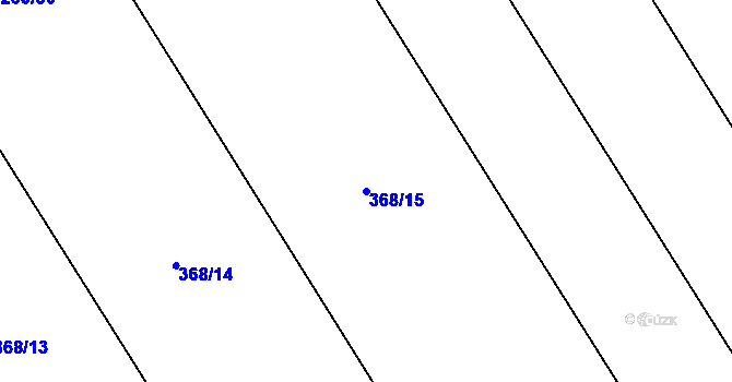Parcela st. 368/15 v KÚ Kosice, Katastrální mapa