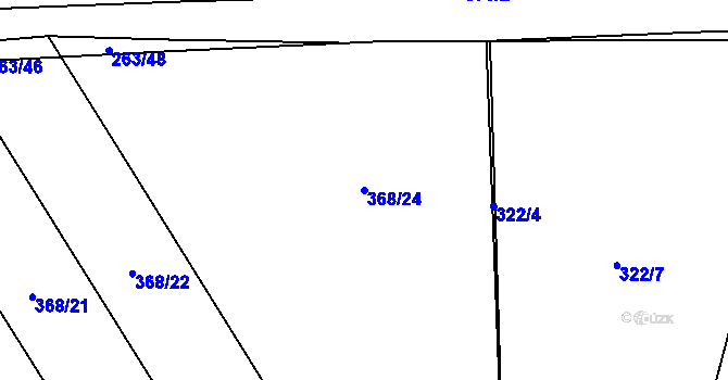 Parcela st. 368/24 v KÚ Kosice, Katastrální mapa