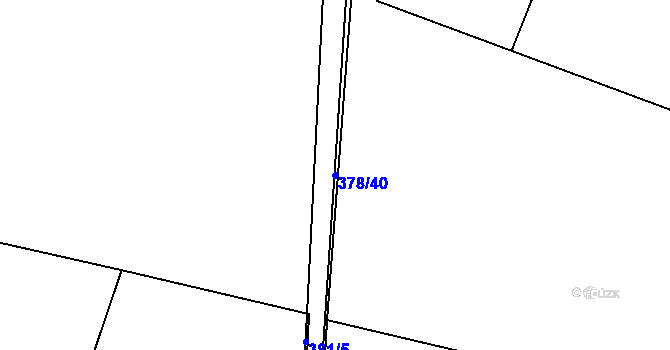 Parcela st. 378/40 v KÚ Kosice, Katastrální mapa