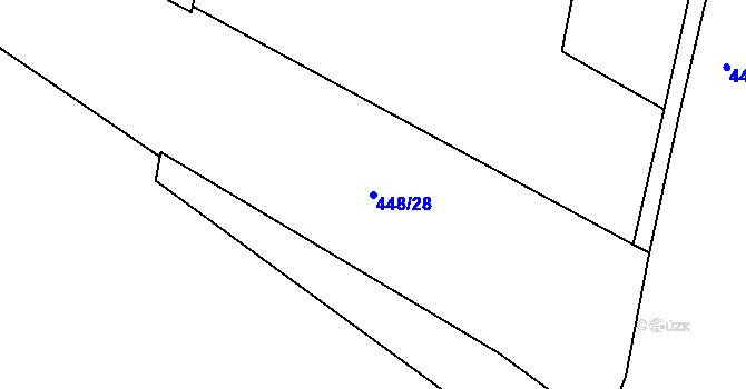 Parcela st. 448/28 v KÚ Kosice, Katastrální mapa