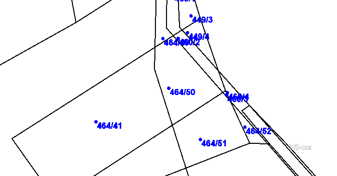 Parcela st. 464/50 v KÚ Kosice, Katastrální mapa