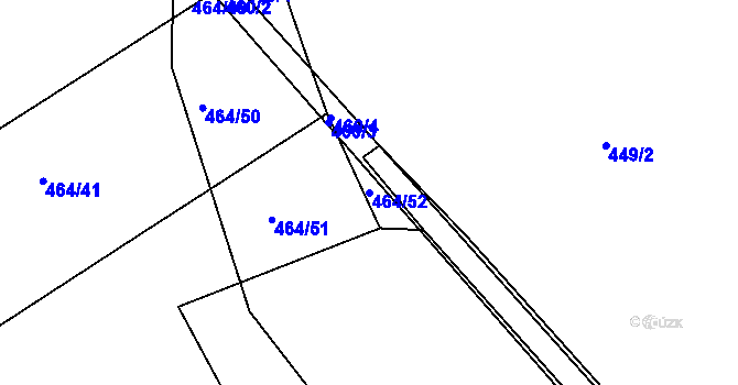 Parcela st. 464/52 v KÚ Kosice, Katastrální mapa