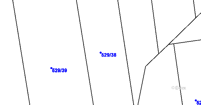 Parcela st. 529/38 v KÚ Kosice, Katastrální mapa