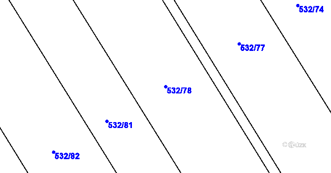 Parcela st. 532/78 v KÚ Kosice, Katastrální mapa