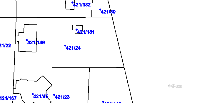 Parcela st. 421/139 v KÚ Kosice, Katastrální mapa