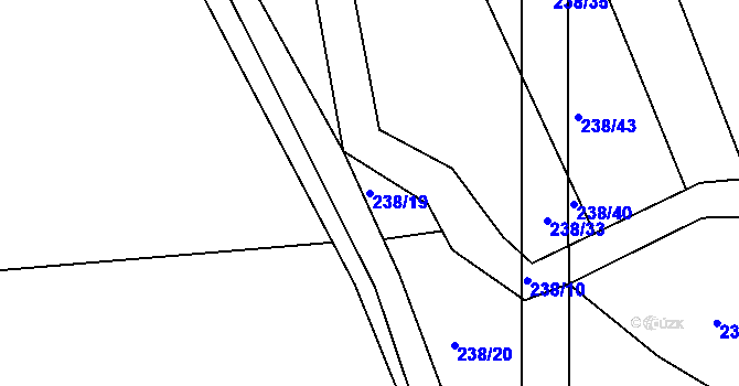 Parcela st. 238/19 v KÚ Kosičky, Katastrální mapa