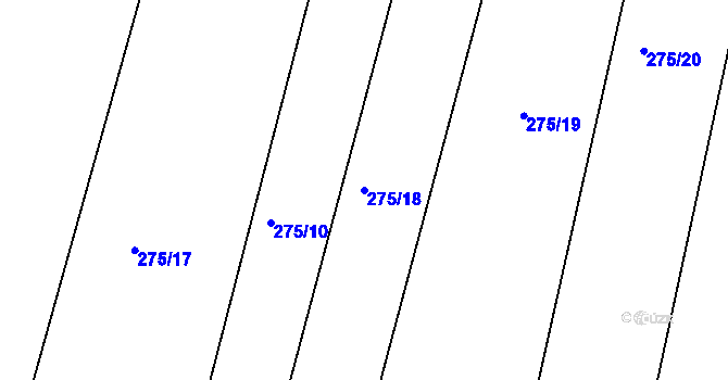 Parcela st. 275/18 v KÚ Kosičky, Katastrální mapa