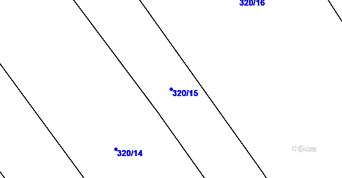 Parcela st. 320/15 v KÚ Kosičky, Katastrální mapa